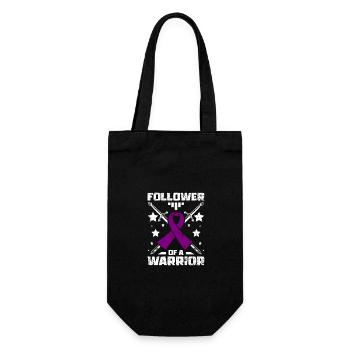 Follower of a warrior, epilepsy awareness - Geschenkbeutel für Flaschen - Schwarz - Vorne