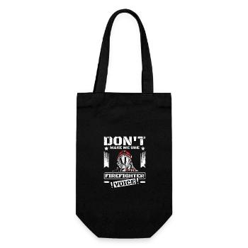 Don't make me use my firefighter voice - Gift Bag for Bottles - black - Front