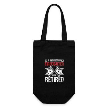 A legendary firefighter has retired - Gift Bag for Bottles - black - Front