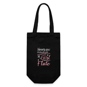 Ne sous-estimez jamais une fille avec une flûte - Sac à bouteille - noir - Devant