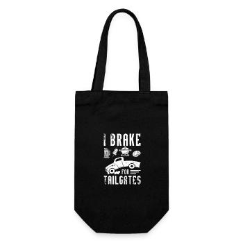 I brake for tailgates - Gift Bag for Bottles - black - Front