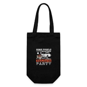 Some people need vacation I need a tailgate party - Gift Bag for Bottles - black - Front