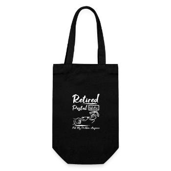 Retired postal worker not my problem anymore - Gift Bag for Bottles - black - Front