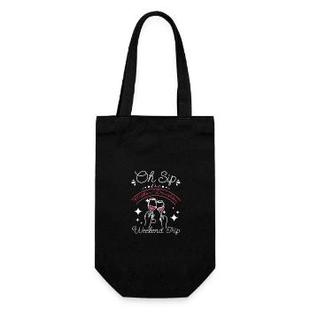 Oh gorgée, c’est un week-end mère-fille - Sac à bouteille - noir - Devant