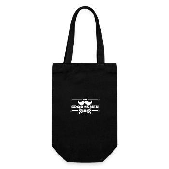 Groom Bridal Wedding Squad Party The Groomsmen - Gift Bag for Bottles - black - Front