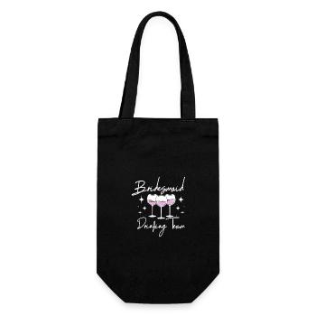 Bridal Shower Team Bride Bridesmaid Drinking Team - Geschenkbeutel für Flaschen - Schwarz - Vorne