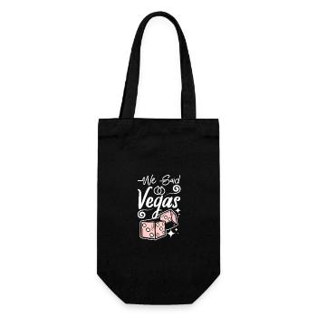 Bridal Shower Team Bride Bridesmaid We Said Vegas - Gift Bag for Bottles - black - Front