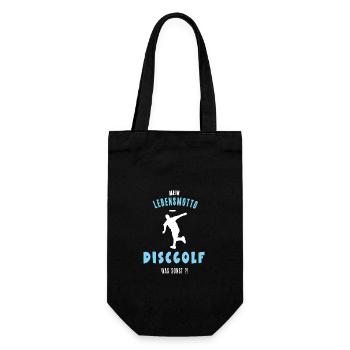 Discgolf Discgolfer Discgolfspieler Frisbee Golf - Geschenkbeutel für Flaschen - Schwarz - Vorne