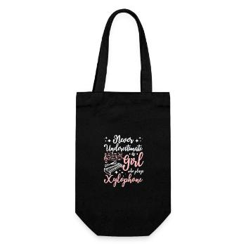 Never underestimate a girl who plays xylophone - Gift Bag for Bottles - black - Front