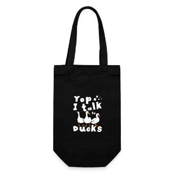 Oui, je parle aux canards - Sac à bouteille - noir - Devant