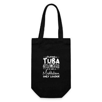Jouer du tuba est comme de la méditation, mais en plus fort - Sac à bouteille - noir - Devant