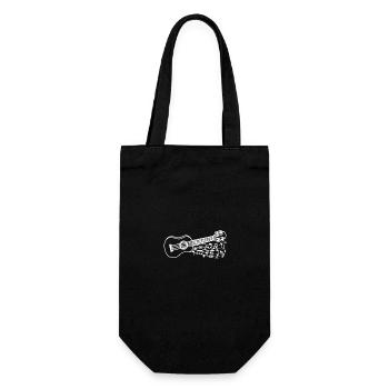 Dessin au trait Ukulélé - Sac à bouteille - noir - Devant
