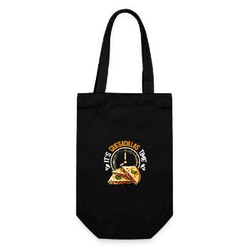 It's quesadillas time - Gift Bag for Bottles - black - Front