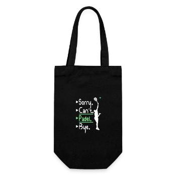 Sorry can't padel buy - Gift Bag for Bottles - black - Front