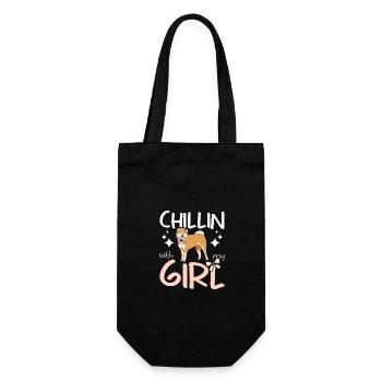Chillin avec ma fille Akita - Sac à bouteille - noir - Devant