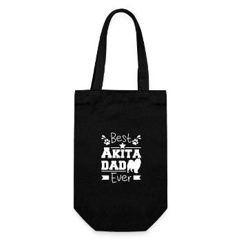 Beat akita dad ever - Geschenkbeutel für Flaschen - Schwarz - Vorne