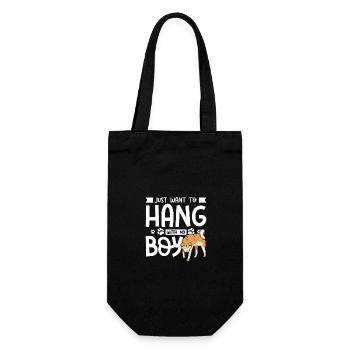 Je veux juste passer du temps avec mon garçon akita - Sac à bouteille - noir - Devant