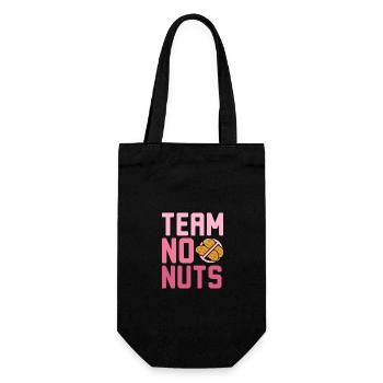 Gender Reveal Team girl no nuts - Geschenkbeutel für Flaschen - Schwarz - Vorne