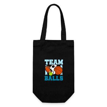 Gender Reveal Team boy team balls - Geschenkbeutel für Flaschen - Schwarz - Vorne