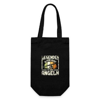 Legends don't age, they go fishing - Gift Bag for Bottles - black - Front
