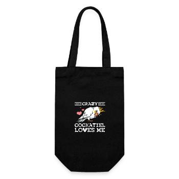 Je suis peut-être folle mais ma calopsitte m’aime - Sac à bouteille - noir - Devant