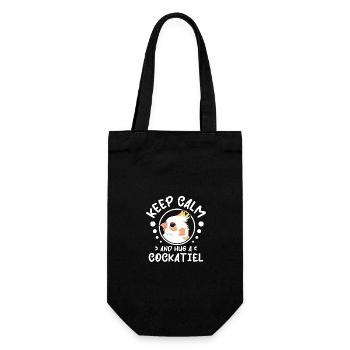Restez calme et serrez un calopsitte dans vos bras - Sac à bouteille - noir - Devant