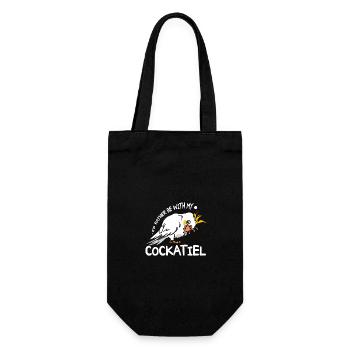 Je préfère être avec mon calopsitte - Sac à bouteille - noir - Devant