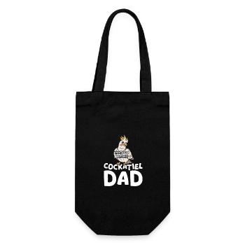 World's greatest Cockatiel dad - Geschenkbeutel für Flaschen - Schwarz - Vorne