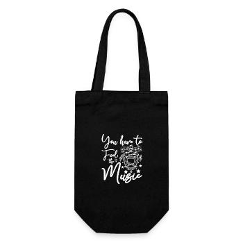 You have to feel the music play Timpani - Gift Bag for Bottles - black - Front