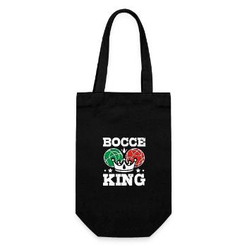 Bocce ball king - Geschenkbeutel für Flaschen - Schwarz - Vorne