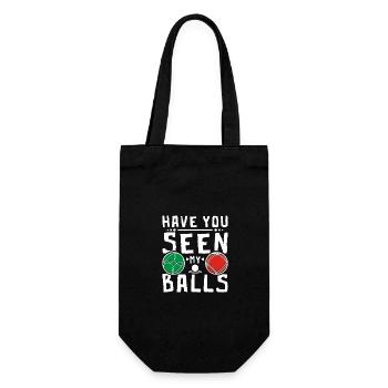 Pétanque, as-tu vu mes couilles - Sac à bouteille - noir - Devant