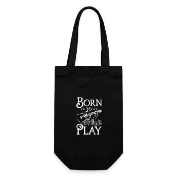 Born to play guitar - Gift Bag for Bottles - black - Front