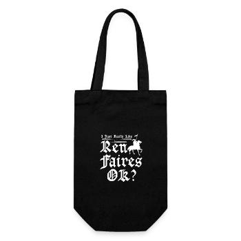 I just really like ren faires ok - Gift Bag for Bottles - black - Front