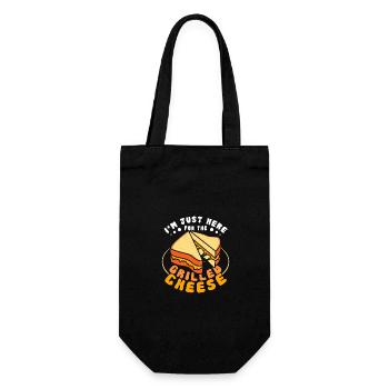 Je suis juste ici pour le fromage grillé - Sac à bouteille - noir - Devant