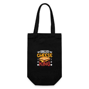 Grilled cheese King - Geschenkbeutel für Flaschen - Schwarz - Vorne
