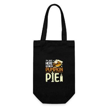 I'm just here for the Pumpkin pie - Gift Bag for Bottles - black - Front