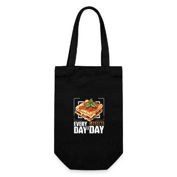 Every day is lasagna day - Gift Bag for Bottles - black - Front