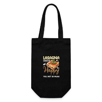 Lasagna makes me happy you not so much - Gift Bag for Bottles - black - Front