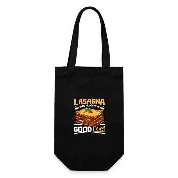 Lasagna are always a good idea - Gift Bag for Bottles - black - Front