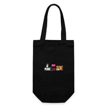 Paix, amour, bernard-l’ermite - Sac à bouteille - noir - Devant