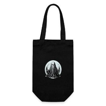 Fantastisches grafisches Geisterdesign - Geschenkbeutel für Flaschen - Schwarz - Vorne