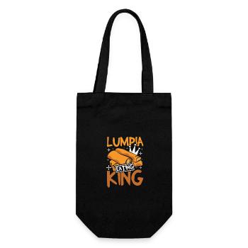Lumpia eating king - Geschenkbeutel für Flaschen - Schwarz - Vorne
