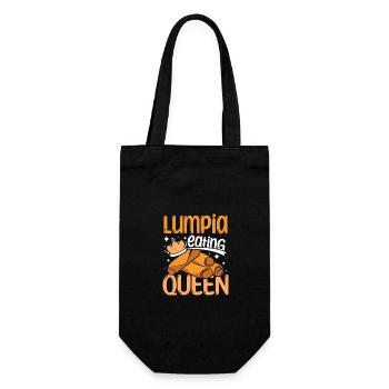 Lumpia eating queen - Geschenkbeutel für Flaschen - Schwarz - Vorne