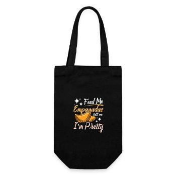 Feed me Empanadas tell me I'm pretty - Gift Bag for Bottles - black - Front