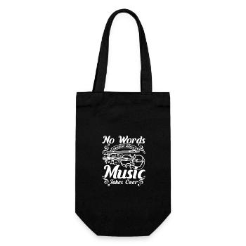 No words needed when music takes over Viola - Geschenkbeutel für Flaschen - Schwarz - Vorne