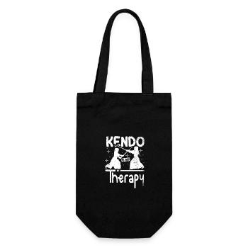 Kendo is my therapy - Gift Bag for Bottles - black - Front
