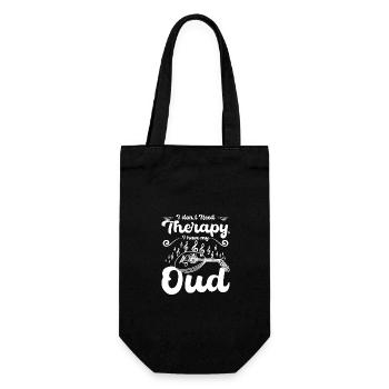 I don't need therapy I have my oud - Geschenkbeutel für Flaschen - Schwarz - Vorne