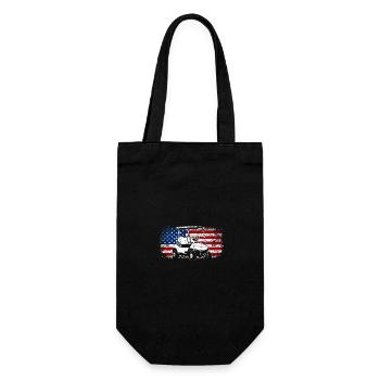 Golfing Us Drapeau 4 juillet Voiturette de golf américaine - Sac à bouteille - noir - Devant