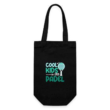 Children Cool kids play Padel - Gift Bag for Bottles - black - Front
