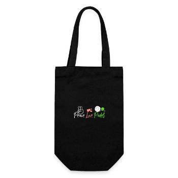 Peace Love Padel - Gift Bag for Bottles - black - Front